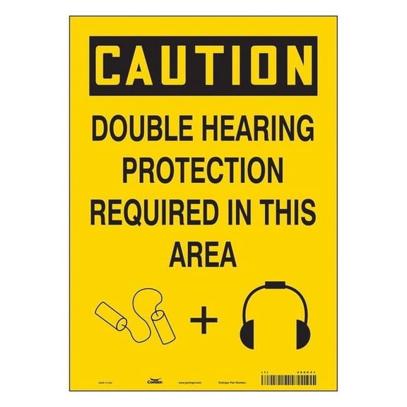 Safety Sign, 14 in Height, 10 in Width, Vinyl, Vertical Rectangle, English, 466C41 466C41