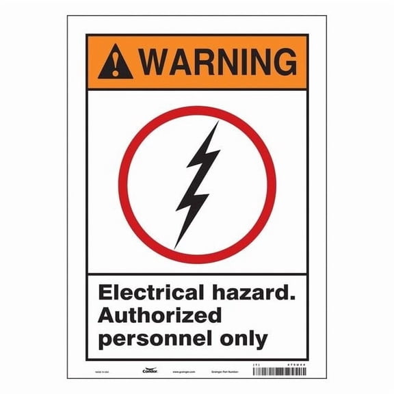 Safety Sign, 14 in Height, 10 in Width, Vinyl, Vertical Rectangle, English, 475U44 475U44