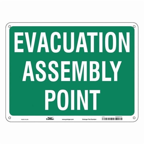 Safety Sign, 18 in Height, 24 in Width, Polyethylene, Horizontal Rectangle, English 485F71