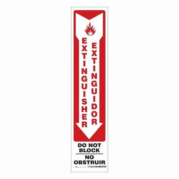Safety Sign, 18 in Height, 4 in Width, Vinyl, Horizontal Rectangle, English, Spanish 469U90