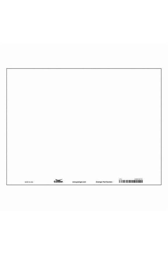 Blank Sign, 24" W, 18" H, No Text, Aluminum, White 486U13