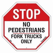 Safety Sign, 24 in Height, 24 in Width, Polyethylene, Octagon, English 476N15