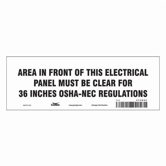 Safety Sign,10" W,3-1/2" H,0.004" Thick, 475M90 475M90