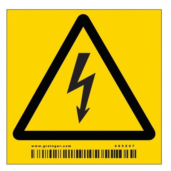 Condor Electrical Sign,3"W,3"H,0.004" Thickness 485Z07