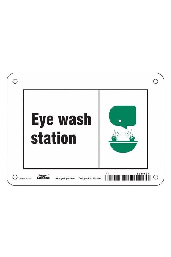 Safety Sign,5 in x 7 in,Aluminum 470Y94