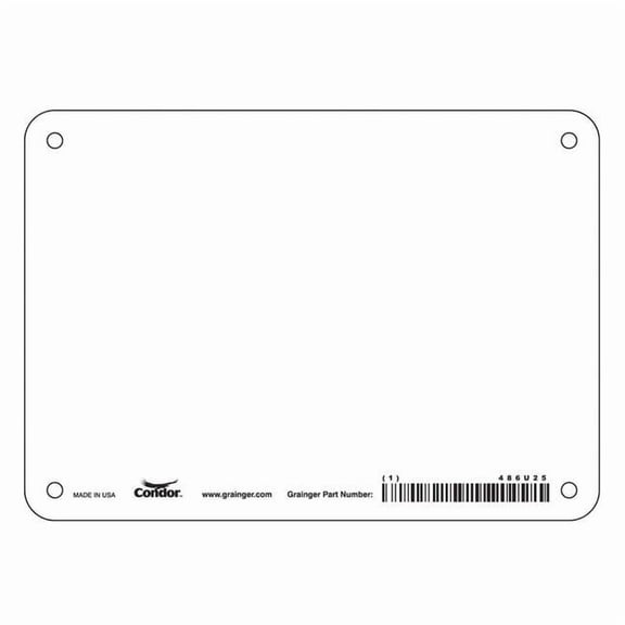Safety Sign,7" W,5" H,0.055" Thickness 486U25