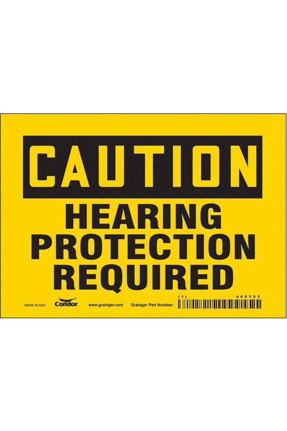 Safety Sign,5 inx7 in,Vinyl 465Y53