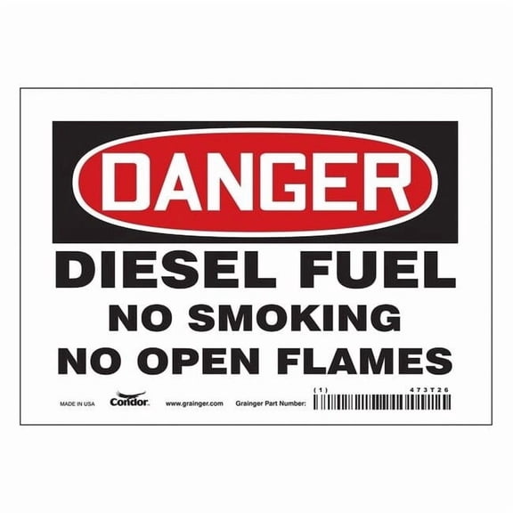 Condor Safety Sign,5 inx7 in,Vinyl 473T26
