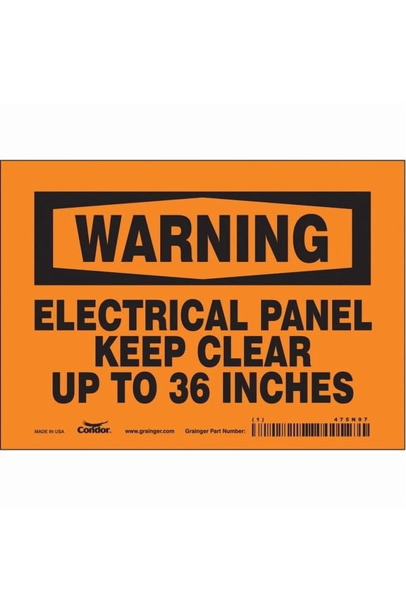 Safety Sign,5 inx7 in,Vinyl 475N97