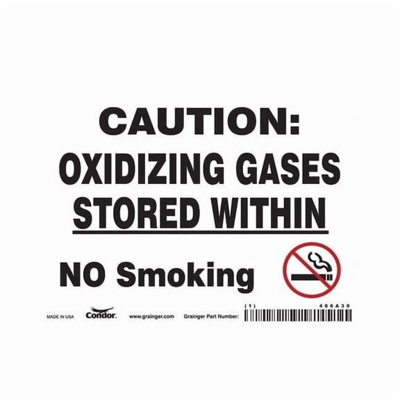 Condor Safety Sign,5 inx7 in,Vinyl 486A30