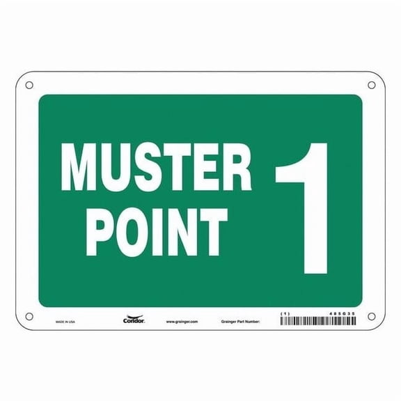 Safety Sign, 7 in Height, 10 in Width, Aluminum, Vertical Rectangle, English 485G35