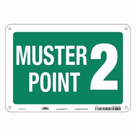 Safety Sign, 7 in Height, 10 in Width, Aluminum, Vertical Rectangle, English 485G50