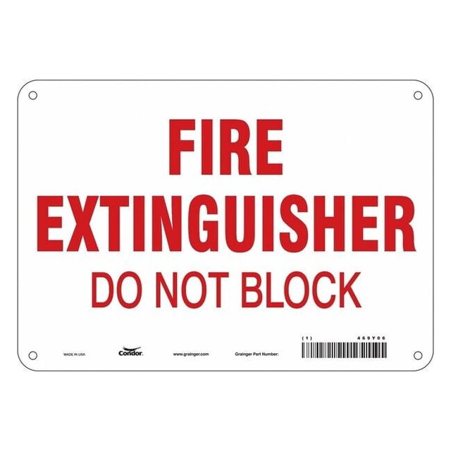 Safety Sign, 7 in Height, 10 in Width, Polyethylene, Vertical Rectangle ...