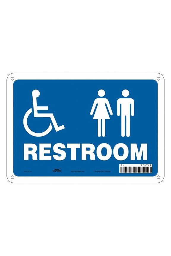 Safety Sign,7 in x 10 in,Polyethylene 473Y49