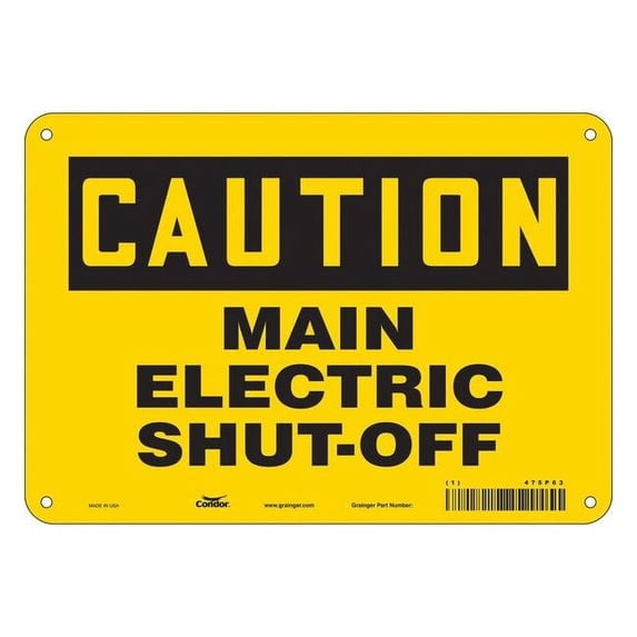 Condor Safety Sign,7 in x 10 in,Polyethylene 475P63