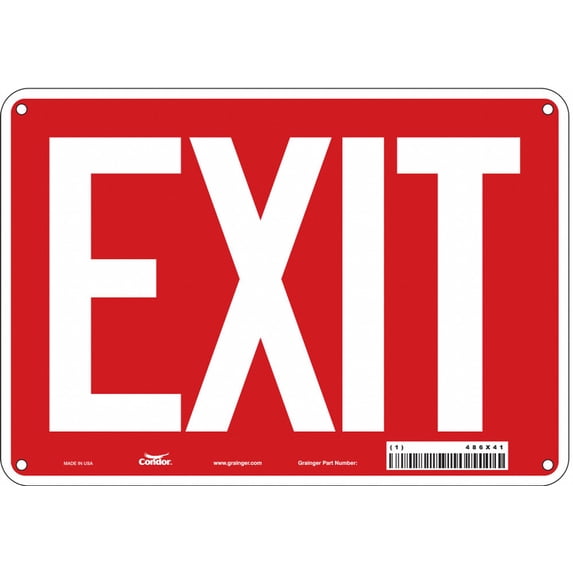 Condor Safety Sign,7 in x 10 in,Polyethylene 486X41 486X41 ZO-G6267517