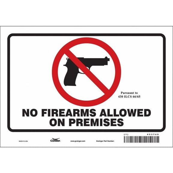 Condor Safety Sign,7 in x 10 in,Vinyl 453T49