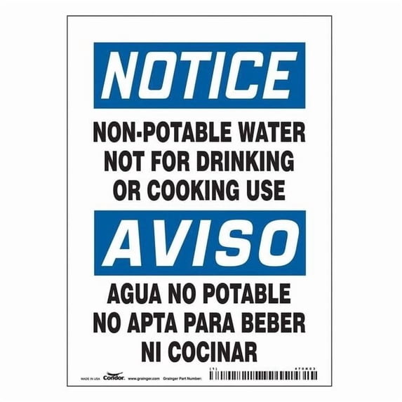 Condor Safety Sign,7 in x 5 in,Vinyl 470K03
