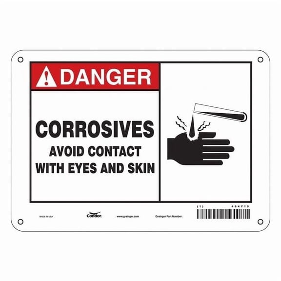 Safety Sign, 7 in Height, 10 in Width, Polyethylene, Vertical Rectangle, English, 464Y19