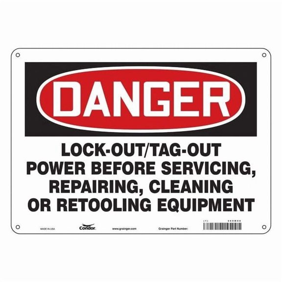 Safety Sign, 7 in Height, 10 in Width, Polyethylene, Vertical Rectangle, English, 469M08
