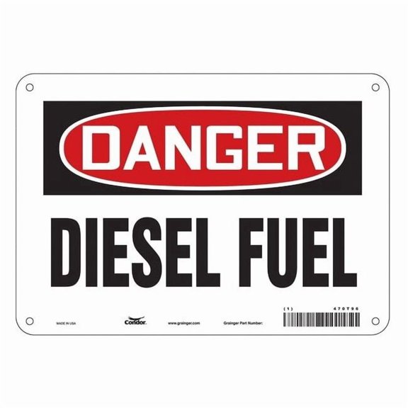 Safety Sign, 7 in Height, 10 in Width, Polyethylene, Vertical Rectangle, English, 470T96