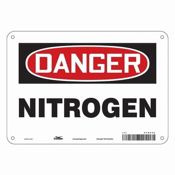 Safety Sign, 7 in Height, 10 in Width, Polyethylene, Vertical Rectangle, English, 470V32