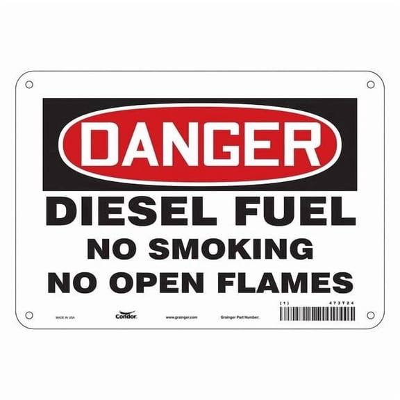 Condor Safety Sign,7 inx10 in,Polyethylene 473T24