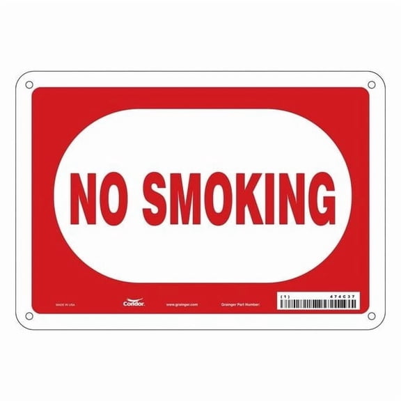 Safety Sign, 7" H, 10" W, Polyethylene, Vertical Rectangle, English, 474C37 474C37