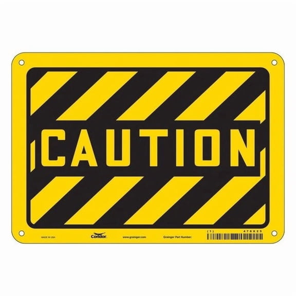 Condor Safety Sign,7 inx10 in,Polyethylene 478X25