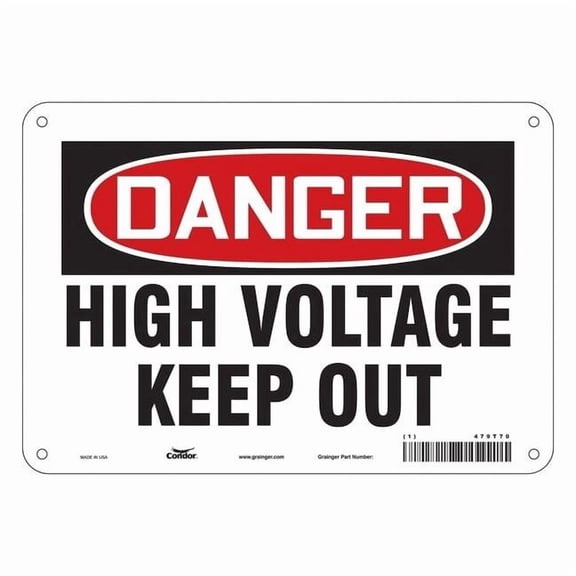 Safety Sign, 7 in Height, 10 in Width, Polyethylene, Vertical Rectangle, English, 479T70