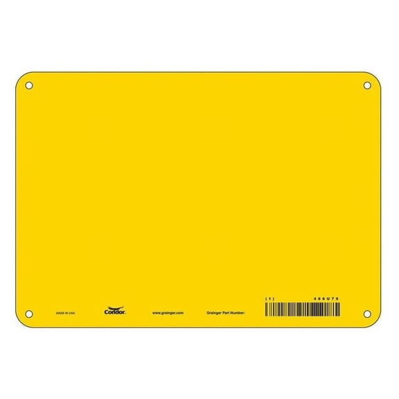 Safety Sign,10" W,7" H,0.550" Thick,PK10 486U79