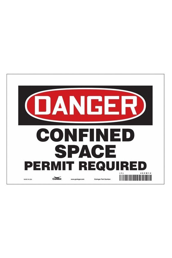 Safety Sign,7 inx10 in,Vinyl 465M14