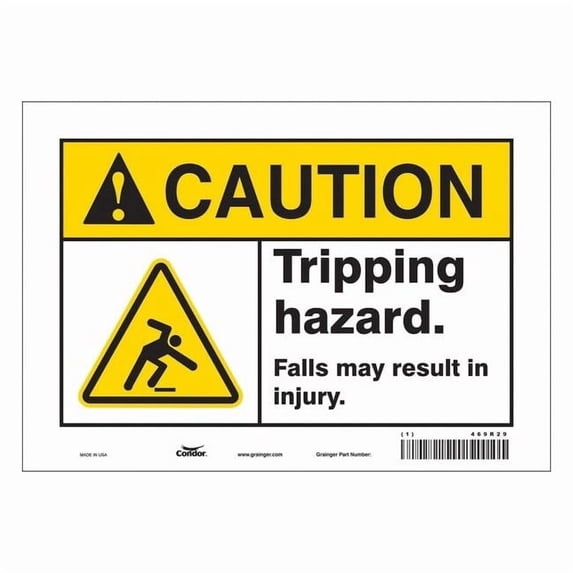 Condor Safety Sign,7 inx10 in,Vinyl 469R29
