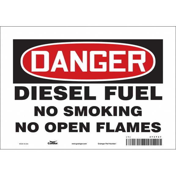 Condor Safety Sign,7 inx10 in,Vinyl 473T27 473T27 ZO-G5522942