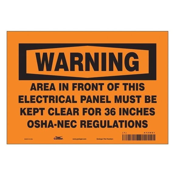 Safety Sign, 7 in Height, 10 in Width, Vinyl, Vertical Rectangle, English, 475N91 475N91