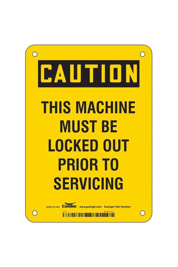 Safety Sign,7 inx5 in,Vinyl 478L37