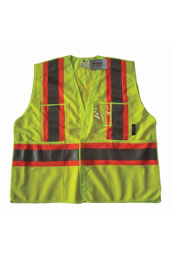 Safety Vest, Yellow/Green, 4XL/5XL 491T12