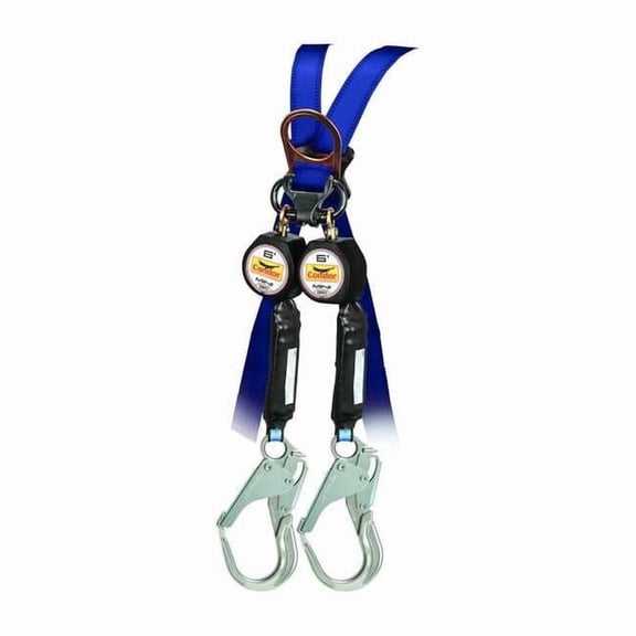 MightyLite Self-Retracting Lifeline, 6 ft. Length, Carabiner, Steel, 2 Leg(s) 35KV06