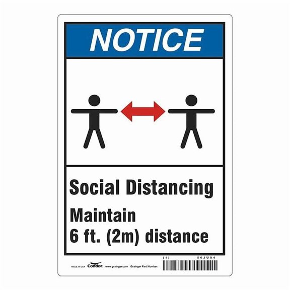 Condor Social Distancing  Sign HWN818A1410