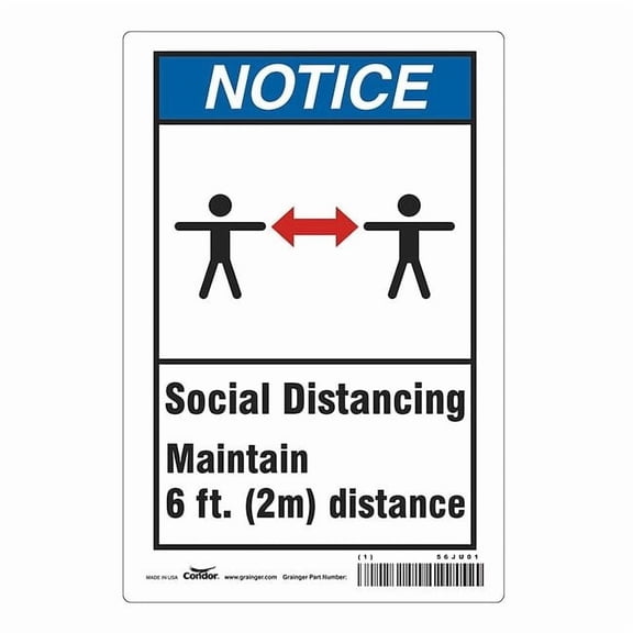 Condor Social Distancing  Sign HWN818T1007