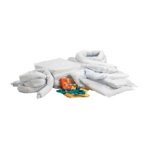 Spill Kit Refill, 32 gal Volume Absorbed per Kit, 55 gal Capacity, Refill