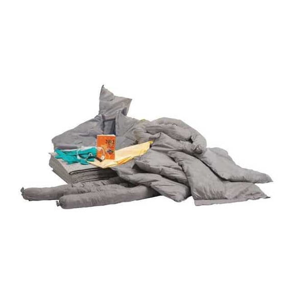 Spill Kit Refill, 32 gal Volume Absorbed per Kit, 55 gal Capacity, Refill