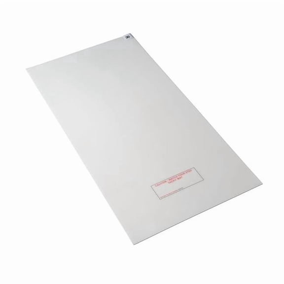 Disposable Tacky Mat, Polyethylene, 1.5 mil Thick, 24 in W x 45 in L, White, 30, 4 PK 6GRA6