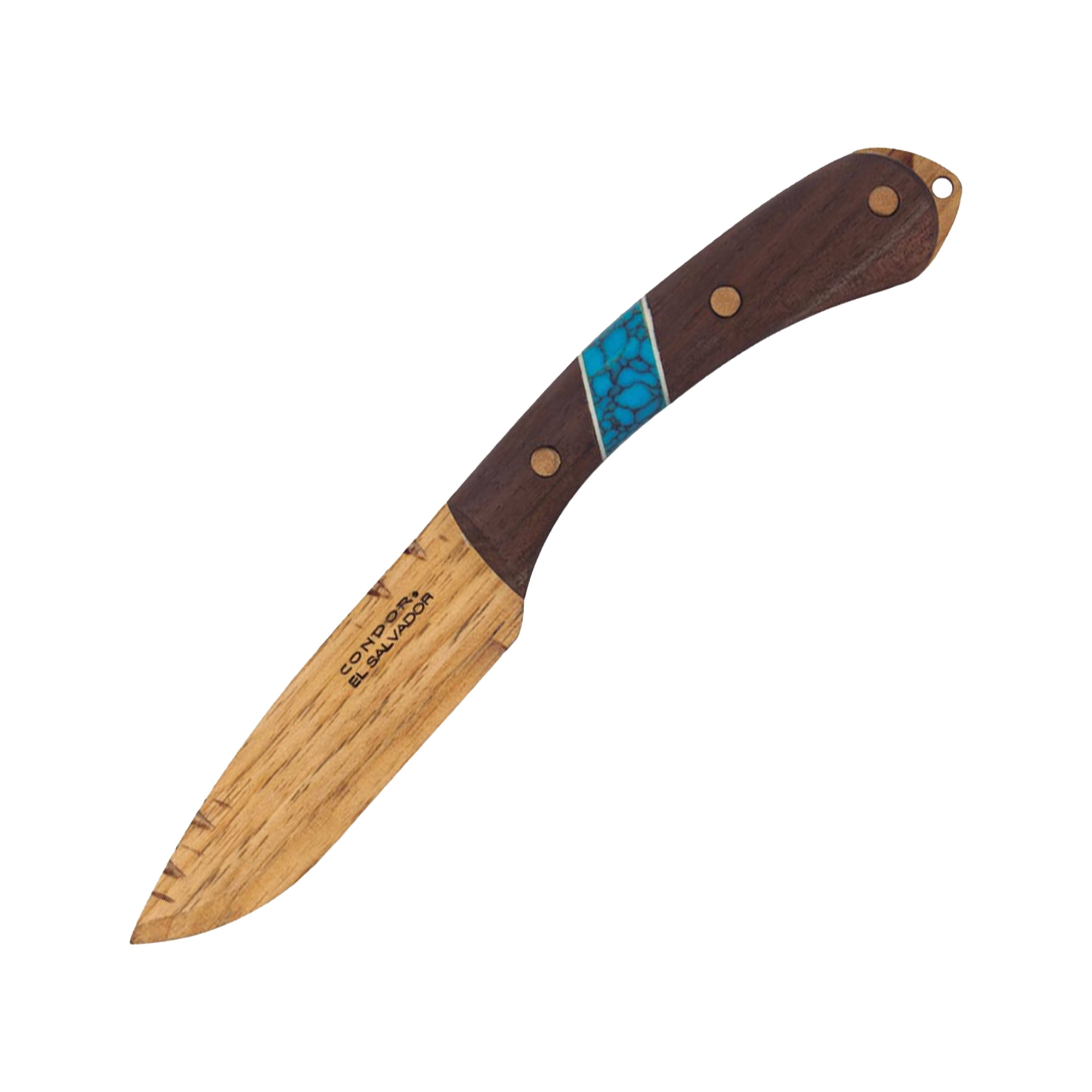 Condor Tool & Knife, Blue River Wooden Knife Kit, Hickory, 7 in Overall Length, No Sheath