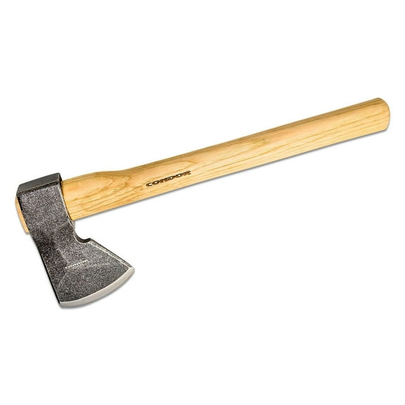 Condor Tool & Knife Cantina Axe, Natural Finish Convex Edge, Burnt American Hickory Handle & Sheath
