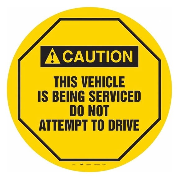 Condor Traffic Sign, 24 in H, 24 in W, Vinyl, Circle, English, 487D52 487D52