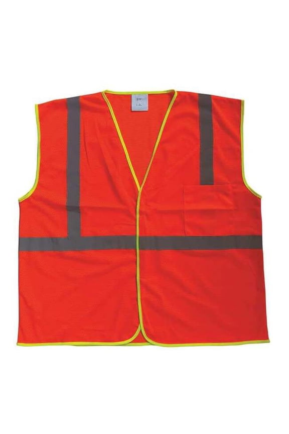 U-Block Vest, Class1 Orange/Red, L/XL 53YK36
