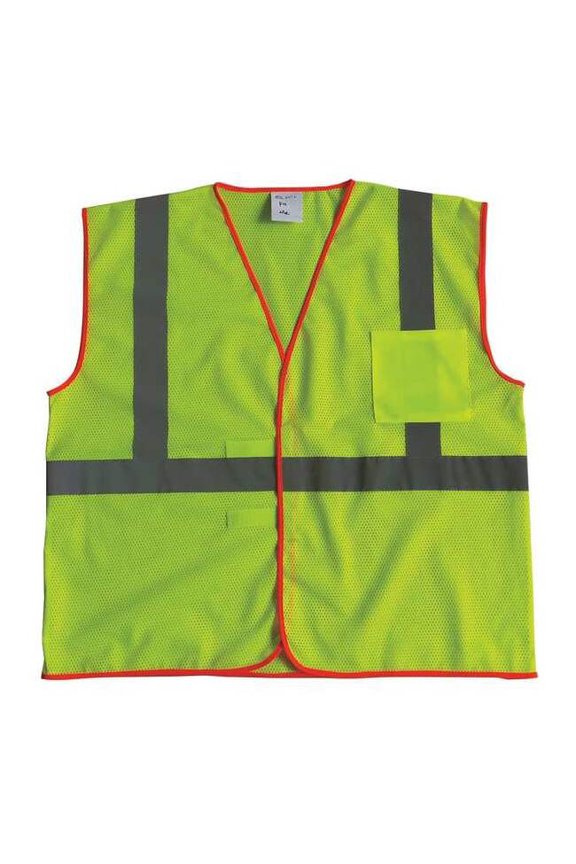 U-Block Vest, Class1 Yellow/Grn, 4XL/5XL 53YK42