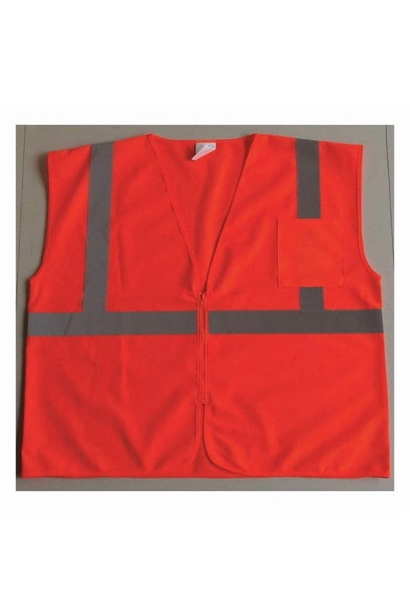 U-Block Vest, Class2 Orange/Red, M 53YL33