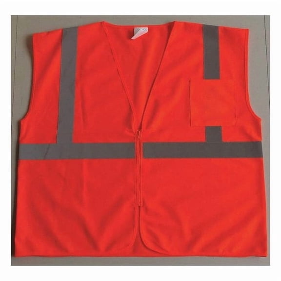 Condor U-Block Vest, Class2 Orange/Red, XL 53YL35